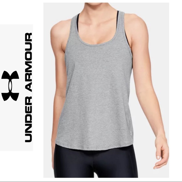 Under Armour Tops - Under Armour Live X-Back Grey Tank Top